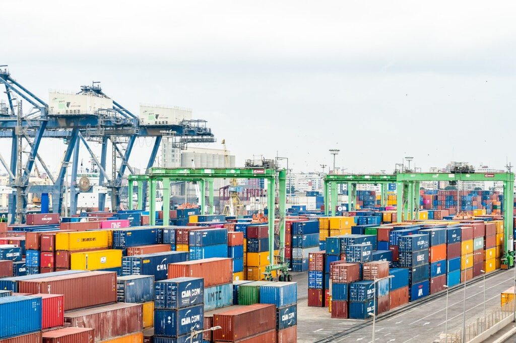 port, container, export